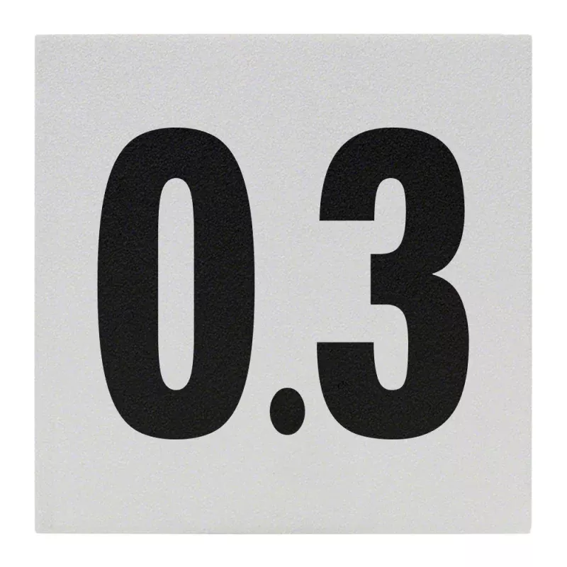 0.3 Ceramic Skid Resistant Tile Depth Marker 6 Inch x 6 Inch with 4 Inch Lettering