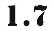 #1.7 Reusable Depth Marker Stencil – 10 Inch x 6 Inch with 4 Inch Lettering