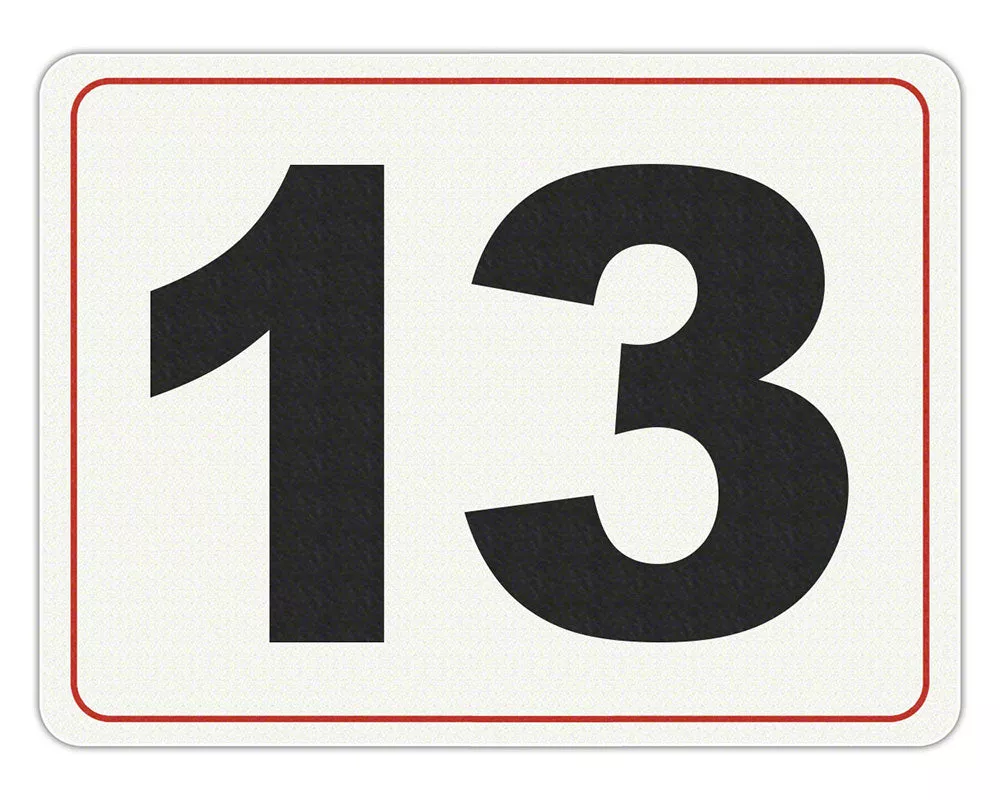 #13 – Adhesive Depth Marker – 8 Inch x 6 Inch with 4 Inch Lettering