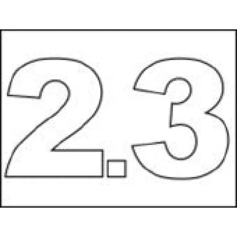 #2.3 Vinyl Depth Marker Stencil 8 Inch x 6 Inch with 4 Inch Lettering