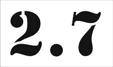 #2.7 Reusable Depth Marker Stencil – 10 Inch x 6 Inch with 4 Inch Lettering