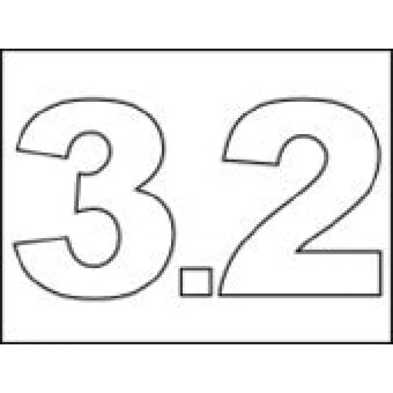 #3.2 Vinyl Depth Marker Stencil 8 Inch x 6 Inch with 4 Inch Lettering