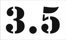 #3.5 Reusable Depth Marker Stencil – 10 Inch x 6 Inch with 4 Inch Lettering (Metric)