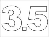 #3.5 Vinyl Depth Marker Stencil 8 Inch x 6 Inch with 4 Inch Lettering (Metric)