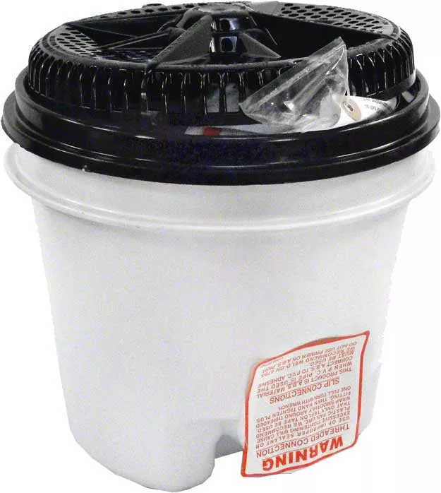 8 Inch StarGuard Main Drain ABS Sump 2 Inch Side Port – Gray (2 Pack)