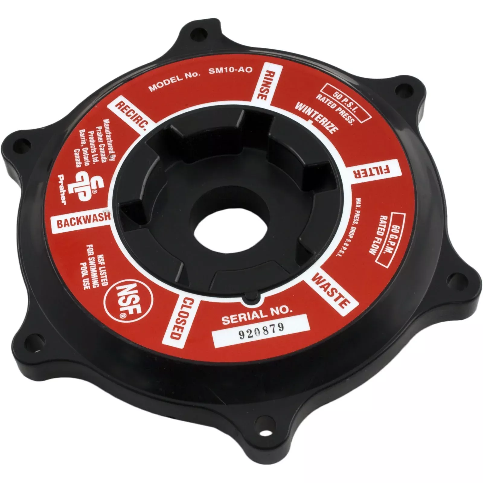 Cover, Praher ABS 1-1/2" Top/Side Mount Valves, Black : E-6-S1B