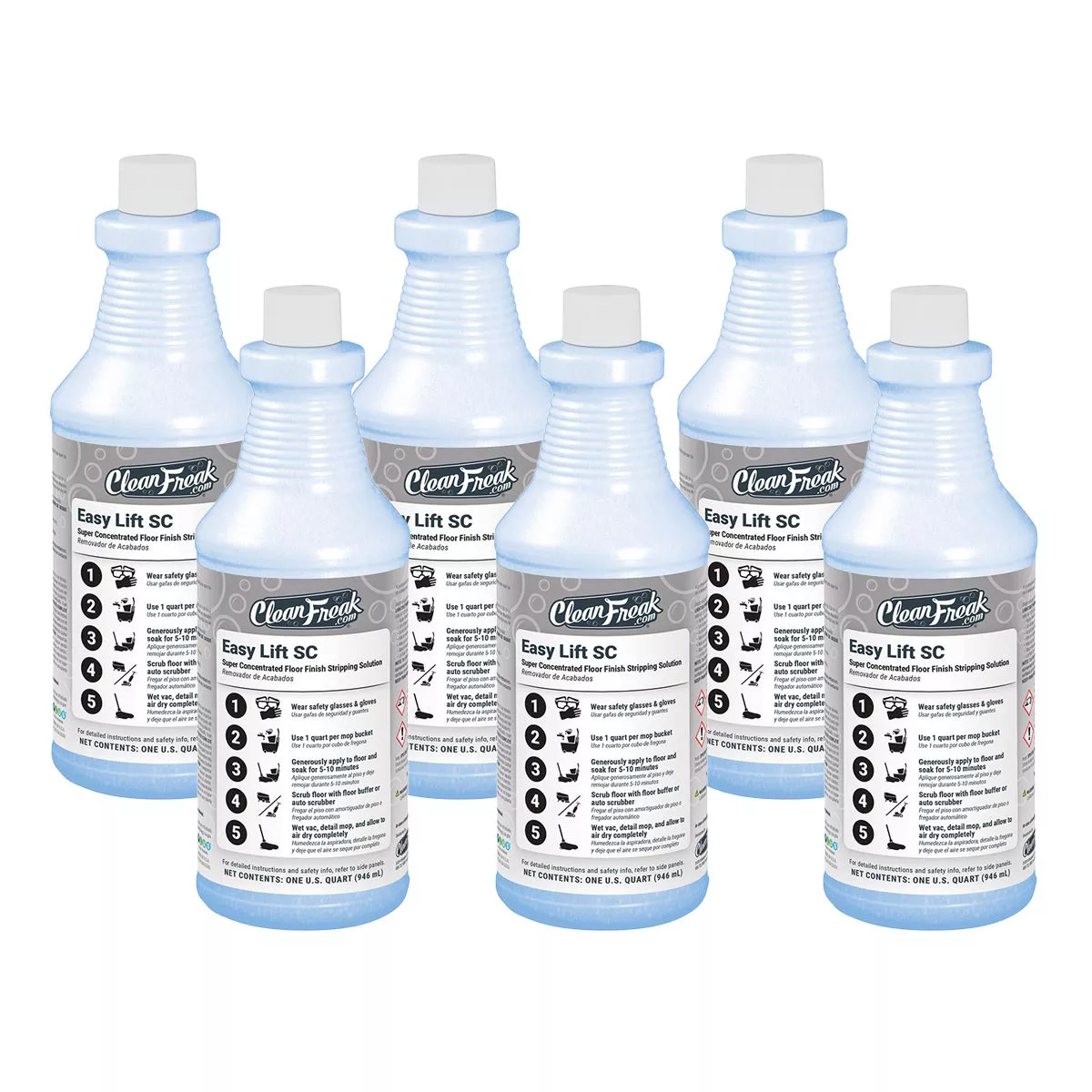 ‘Easy Lift SC’ Super Concentrated Floor Stripping Solution (32 oz Bottles) – Case of 6