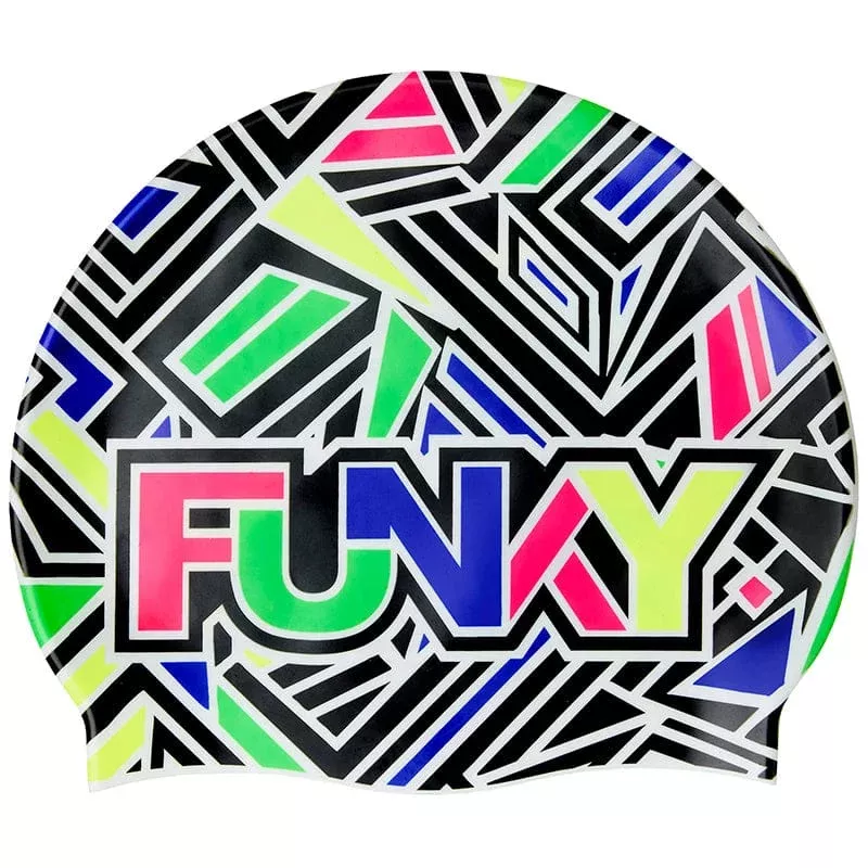 Funky – Bits Of Peace – Silicone Swimming Cap