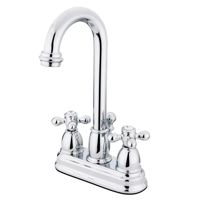 Kingston Chrome two handle 4″ Centerset Bathroom Faucet with Pop-up KB3611AX