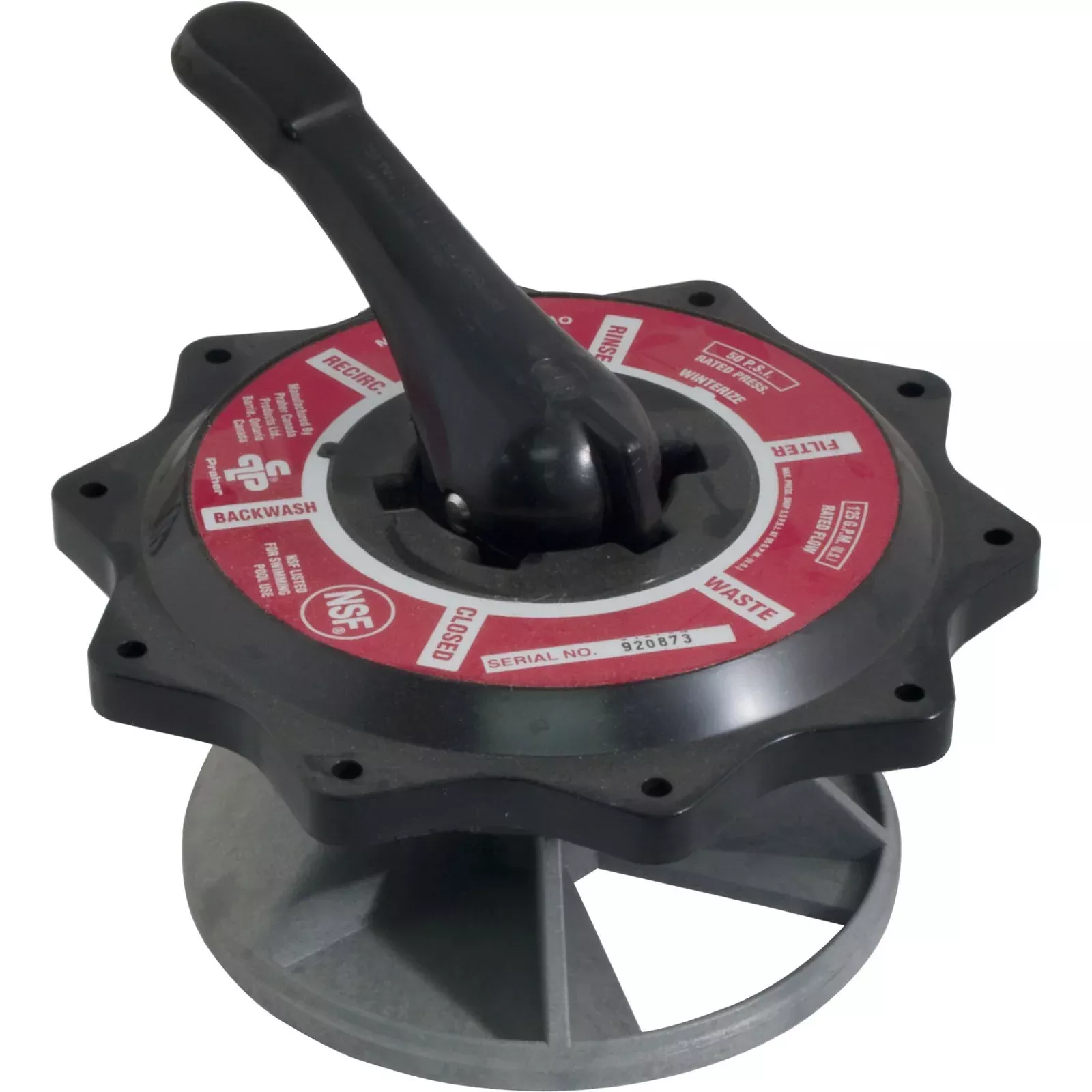 Lid Assembly, Praher ABS Top/Side Mount Valves, 2", Blk, 125gpm : E-50-S2B