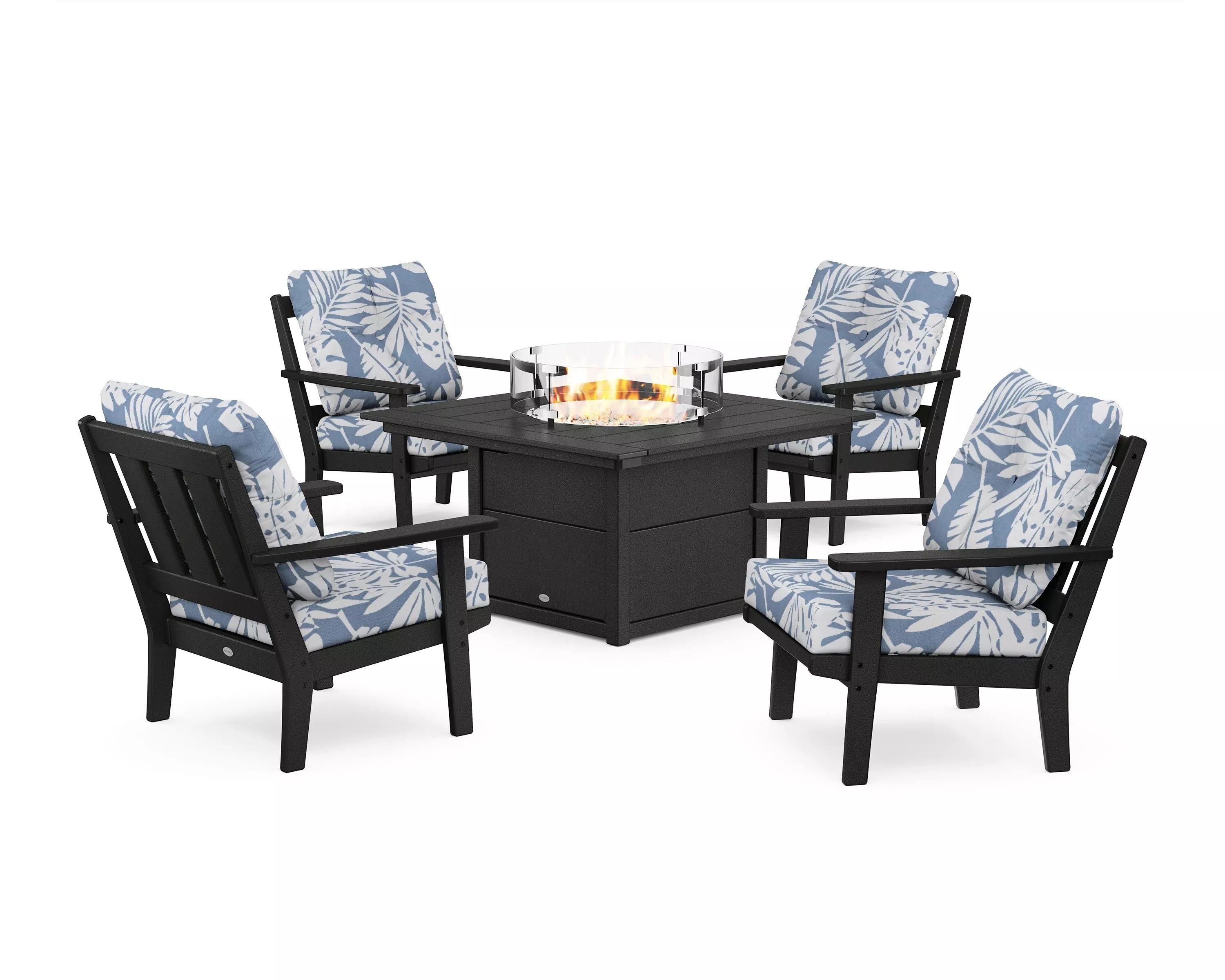 Oxford 5-Piece Deep Seating Set with Fire Pit Table
