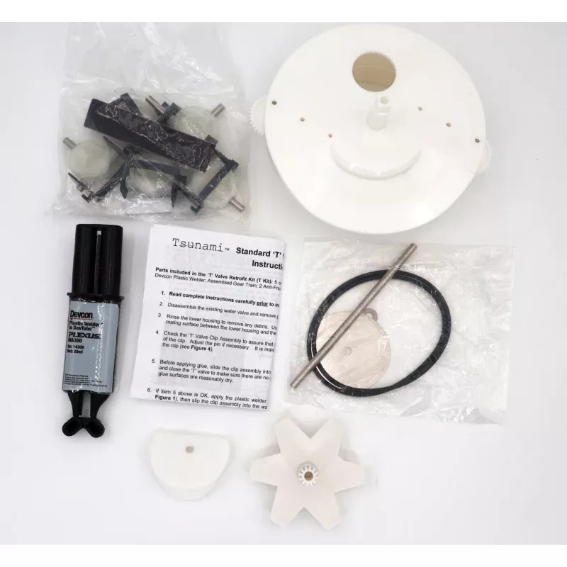 Pentair In-Floor (A&A) Top Feed Complete 5 Port T-Valve Retro-Fit Rebuild Gear Kit 230067