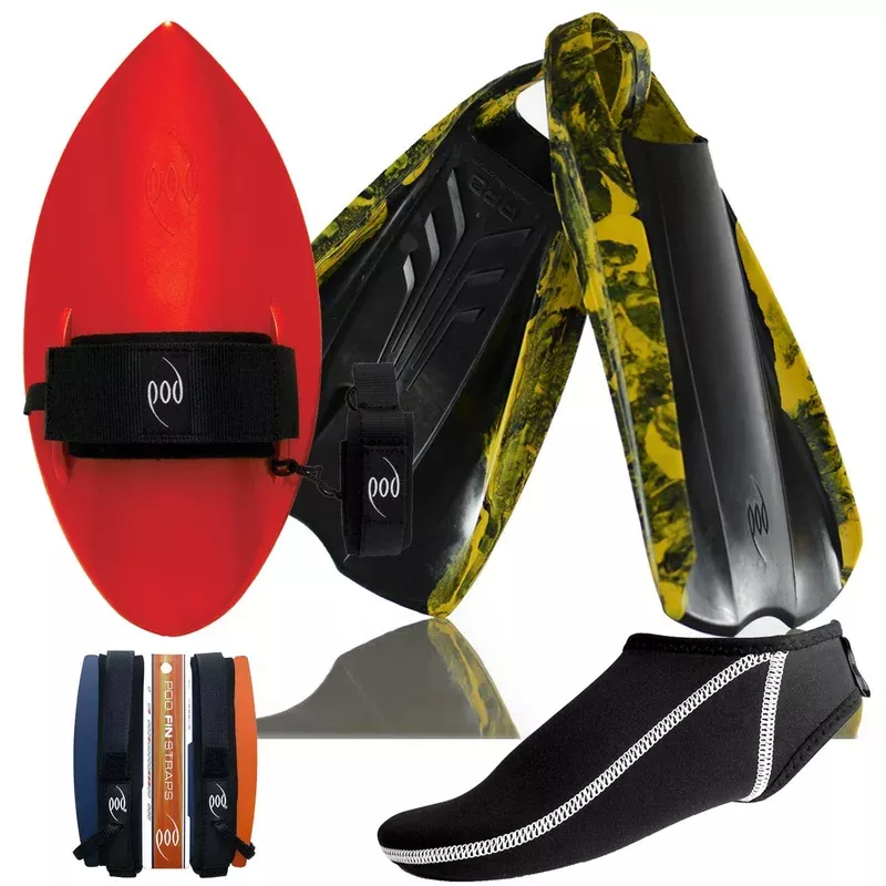 PF2 Swim Fins + Handboard + Fin Socks + Fin Savers Bundle