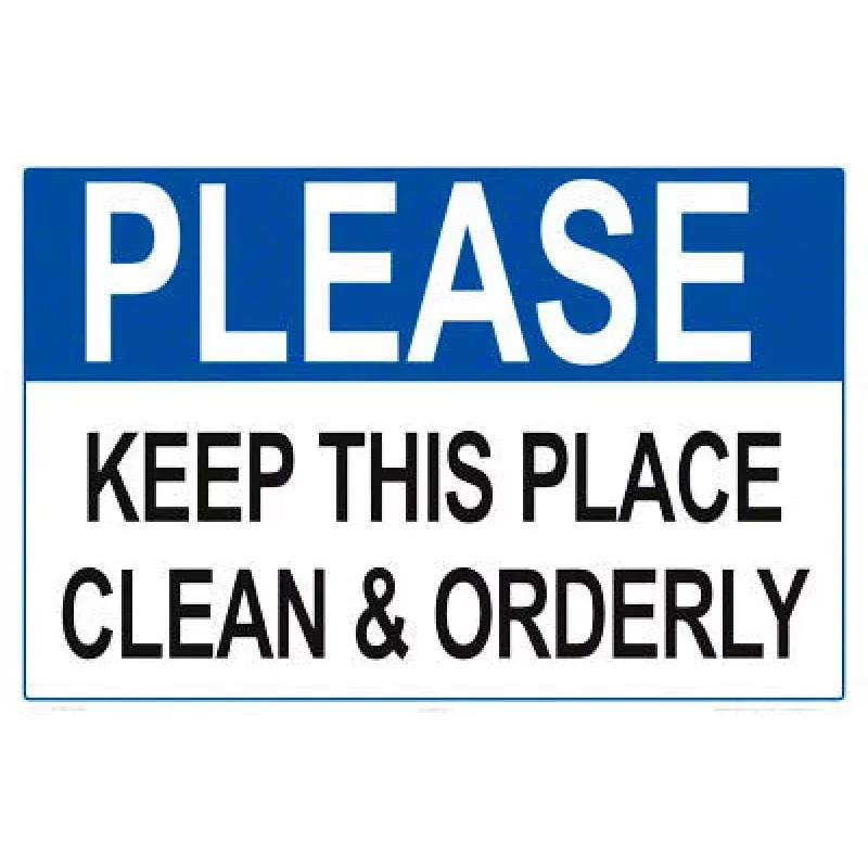 Please Keep This Place Clean Sign – 18 x 12 Inches on Heavy-Duty Aluminum