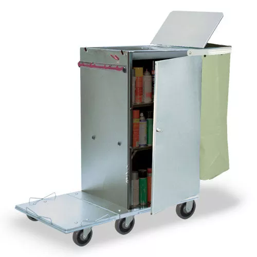 Stainless Steel Super-Wide Folding Housekeeping Cart