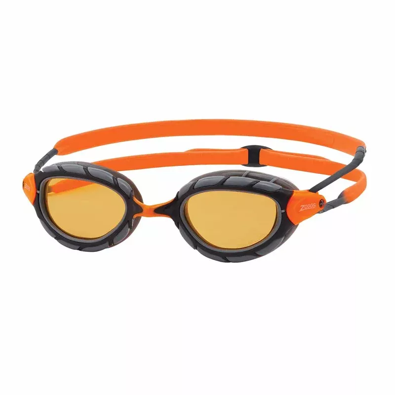 Zoggs Predator Polarized Ultra Goggles – Regular Fit – Grey/Orange/Polarized Copper
