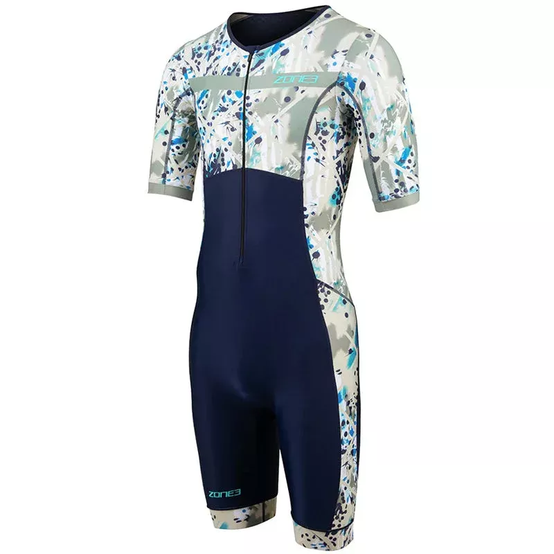 Zone3 – Men’s Activate+ Revolution II Short Sleeve Trisuit – Sand Storm